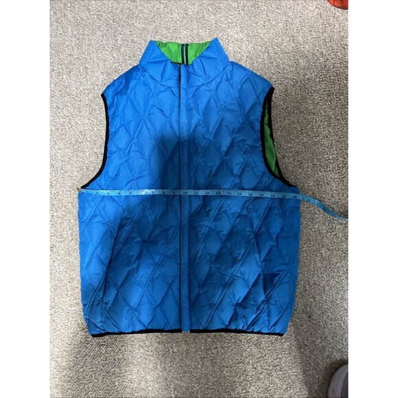 Robert Graham Reversible Green & Blue Down Puffer Vest Women’s Size L - Picture 8 of 9